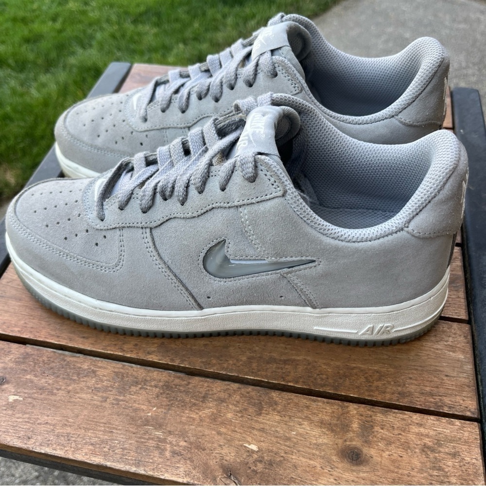 Nike Air Force 1 Low Retro Light Smoke Grey White DV0785-003 Men's AF1 Sz 8 EUC - Picture 2 of 11